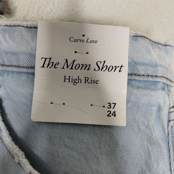 Abercrombie & Fitch High Rise Mom Shorts Curve Love Size 37 / 24 - Picture 4 of 9